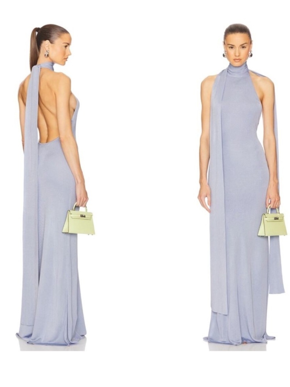 Helsa Novie Maxi Knit Dress in Sky Blue